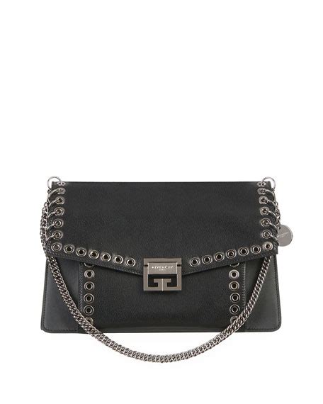 Givenchy GV3 Medium Leather Satchel Bag.